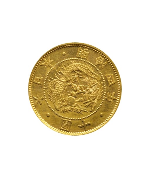 10円金货 明治4年 - PCGS(MS66)